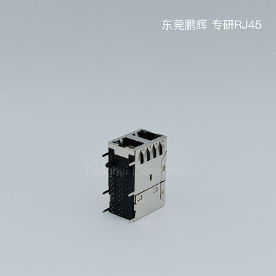 2XN stacked multi RJ45 with Magnetic and  POE female RJ45
