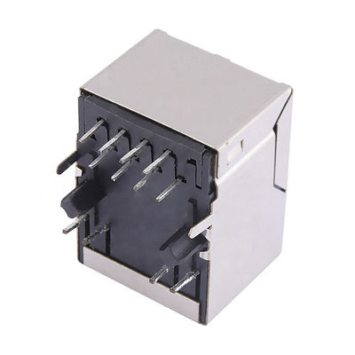 Through hole Mount RJ45 Modular Jack with Insulation Resistance 1000 Megohms Min at 500 Vdc Cross Part Number ARJM11D7 811 NN CW4 Data Connector